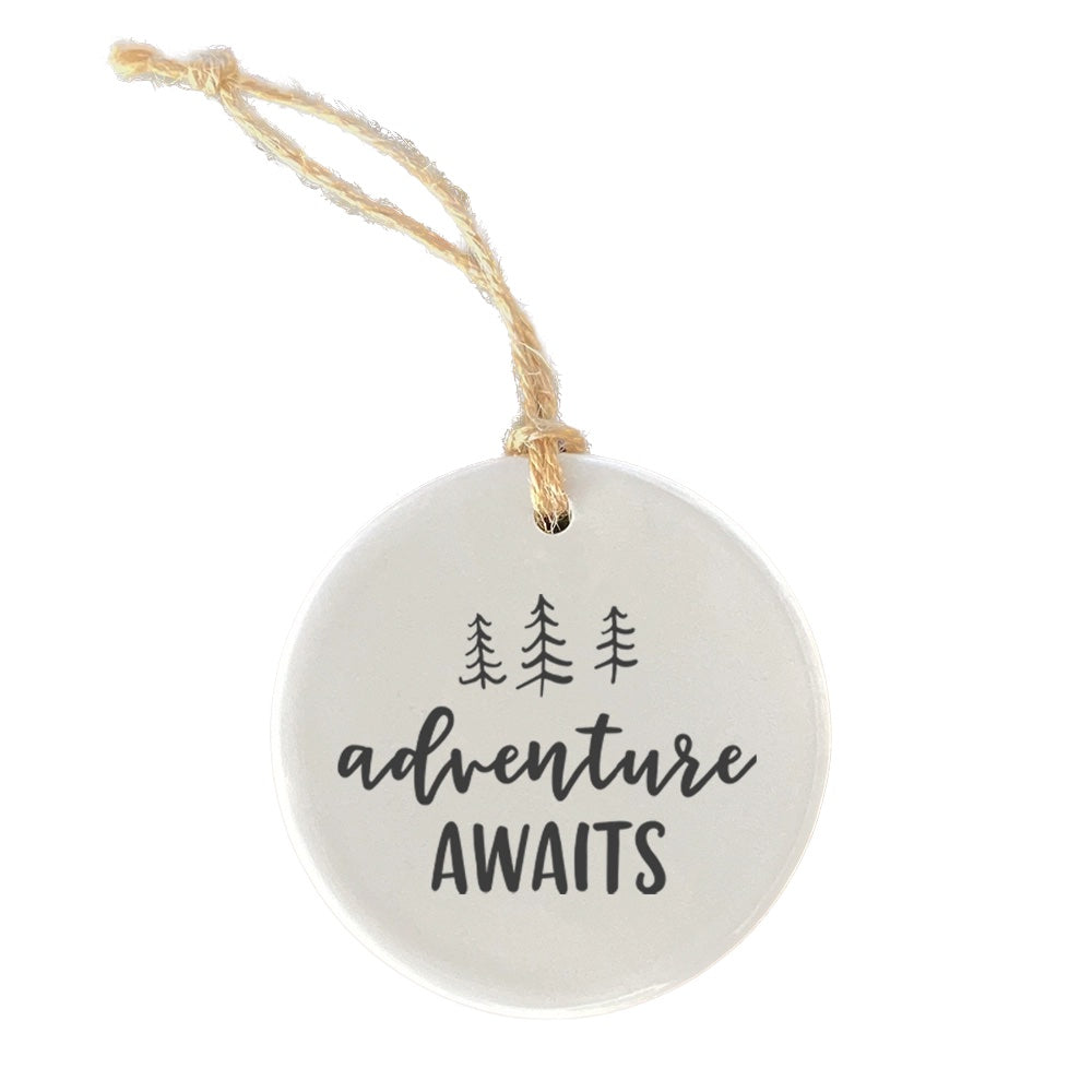 Adventure Awaits (Trees) - Ornament - Trip Reveal Gift