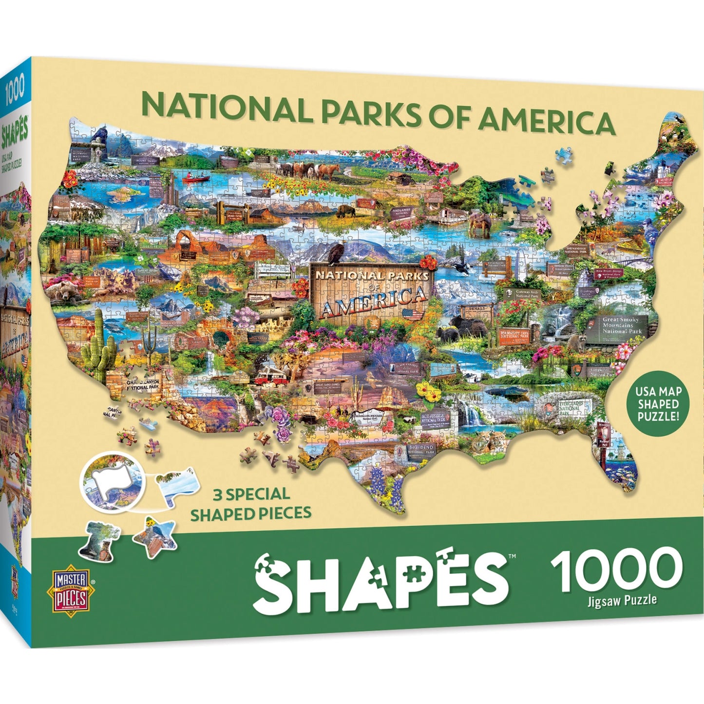 Contours - National Parks USA 1000 Piece Jigsaw Puzzle
